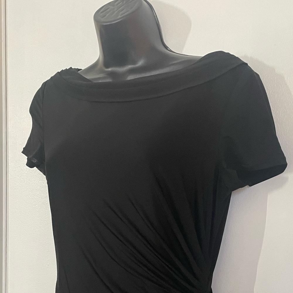 Black short sleeve dress
